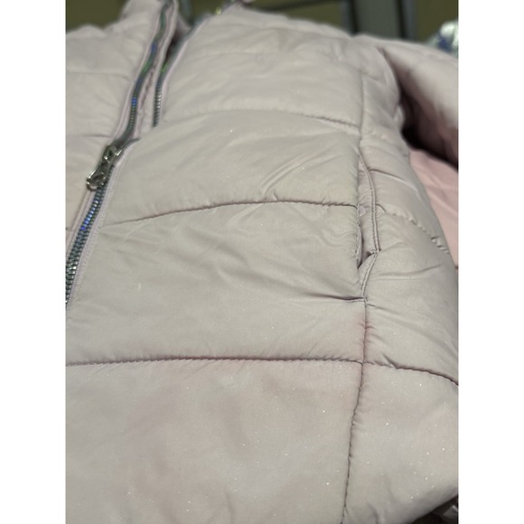 Under Armour Girls Puffer Hooded Jacket Pink Youth 4 - Picture 5 of 7